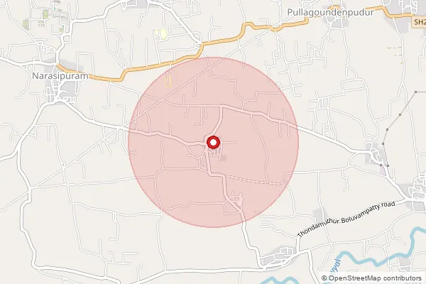 Map showing approximate area covered by Pincode 641035 — Saravanampatti So, Coimbatore