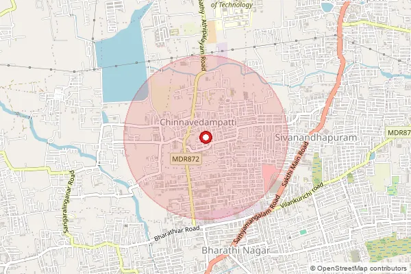 Map showing approximate area covered by Pincode 641049 — Chinnavedampatti So, Coimbatore
