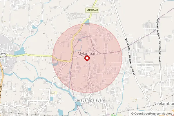 Map showing approximate area covered by Pincode 641062 — Sinniampalayam So, Coimbatore