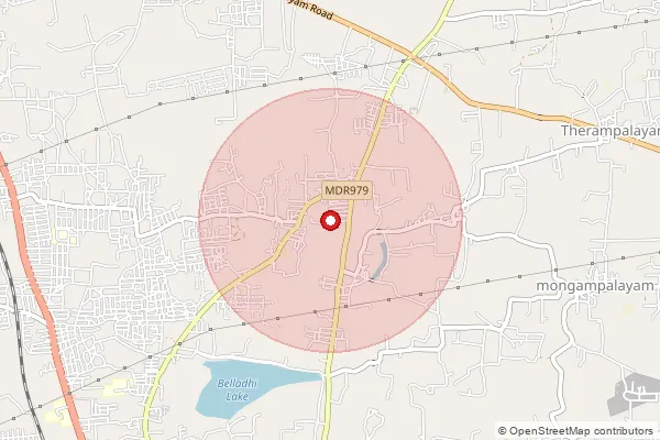 Map showing approximate area covered by Pincode 641104 — Chikkarampalayam Bo, Coimbatore