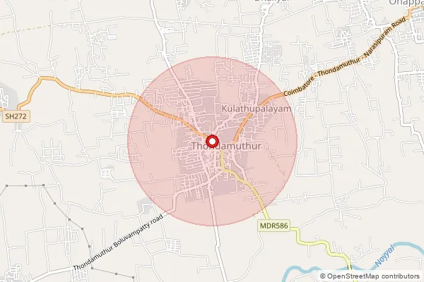 Map showing approximate area covered by Pincode 641109 — Jakkirnaickenpalayam Bo, Coimbatore