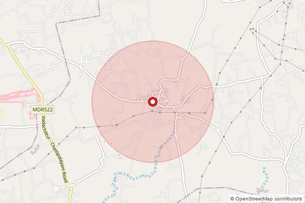 Map showing approximate area covered by Pincode 641201 — Panapatti Bo, Coimbatore