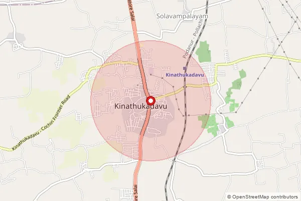 Map showing approximate area covered by Pincode 642109 — Nallattipalayam B.O, Coimbatore