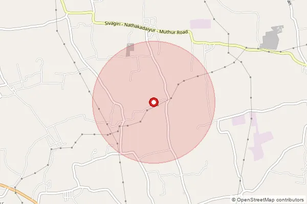 Map showing approximate area covered by Pincode 642112 — Jallipatti B.O, Tiruppur