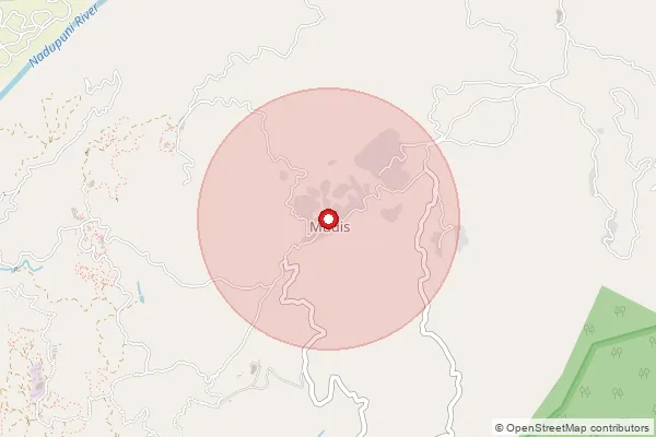 Map showing approximate area covered by Pincode 642117 — Mudis S.O, Coimbatore