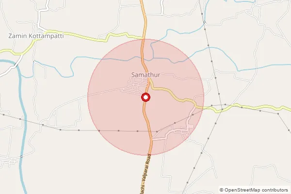 Map showing approximate area covered by Pincode 642123 — Zamin Kottampatti B.O, Coimbatore