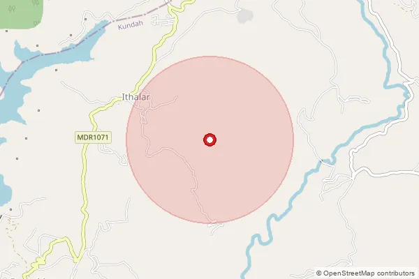 Map showing approximate area covered by Pincode 643004 — Kuruthukuli B.O, The Nilgiris