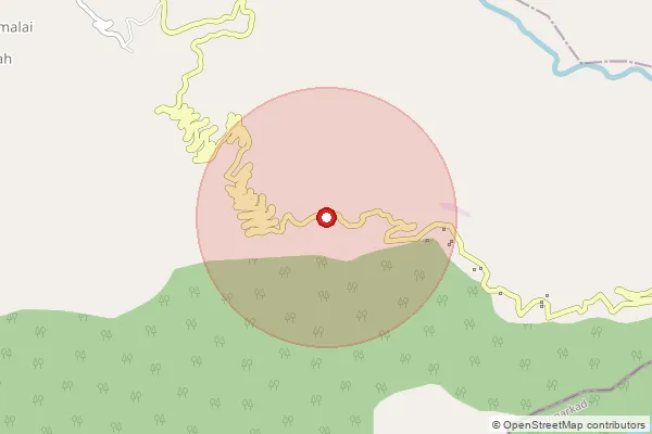 Map showing approximate area covered by Pincode 643219 — Kinnakorai B.O, The Nilgiris