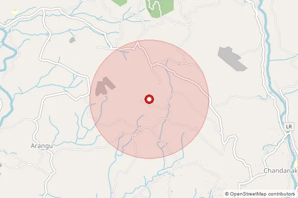 Map showing approximate area covered by Pincode 670632 — Chundakunnu Bo, Kannur