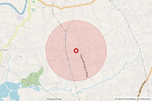 Map showing approximate area covered by Pincode 670642 — Kizhakke Kadirur Bo, Kannur