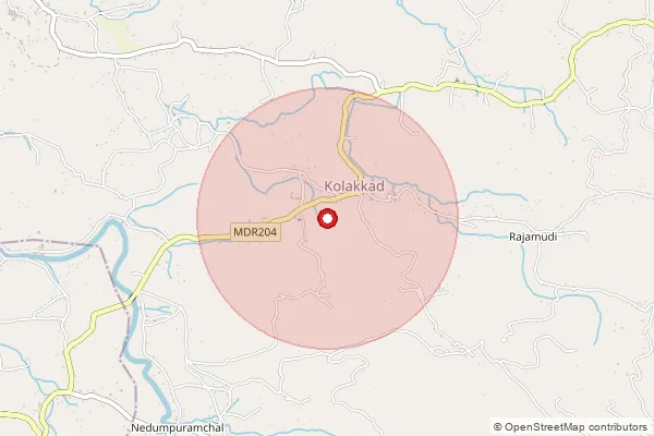 Map showing approximate area covered by Pincode 670673 — Aralam Farm Bo, Kannur