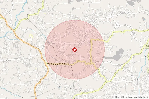 Map showing approximate area covered by Pincode 670692 — Puthurpanoor Bo, Kannur