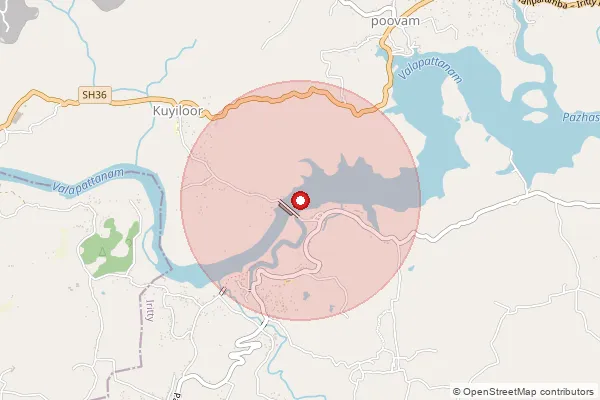 Map showing approximate area covered by Pincode 670702 — Kolari Bo, Kannur