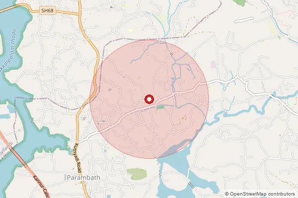 Map showing approximate area covered by Pincode 673317 — Annasseri Bo, Kozhikode