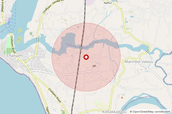 Map showing approximate area covered by Pincode 673328 — Mannur So Kozhikode, Kozhikode