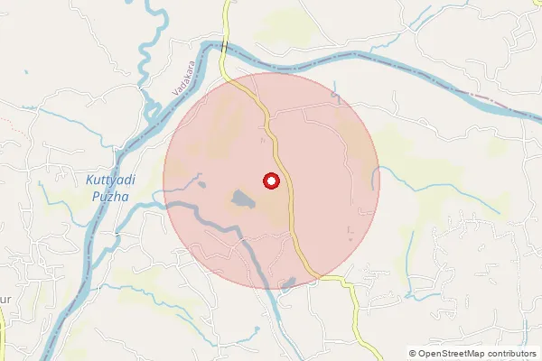Map showing approximate area covered by Pincode 673524 — Kizhpayur Bo, Kozhikode