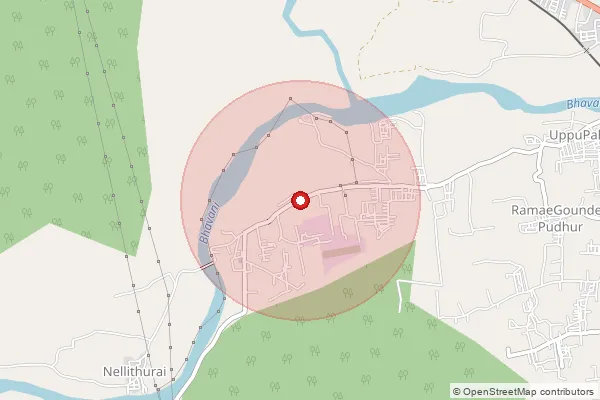 Map showing approximate area covered by Pincode 673602 — Nellika Paramba Bo, Kozhikode