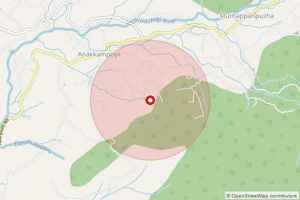 Map showing approximate area covered by Pincode 673603 — Pulluram Para Bo, Kozhikode