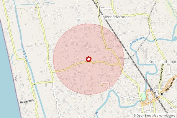 Map showing approximate area covered by Pincode 676109 — Niramaruthur So, Malappuram