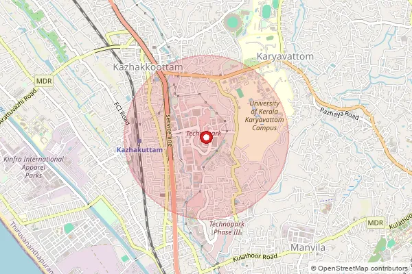 Map showing approximate area covered by Pincode 678051 — Palakkad Ndc, Palakkad