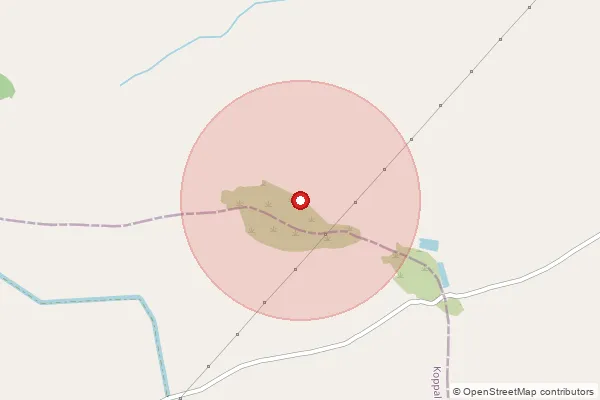 Map showing approximate area covered by Pincode 678534 — Kannimari Bo, Palakkad