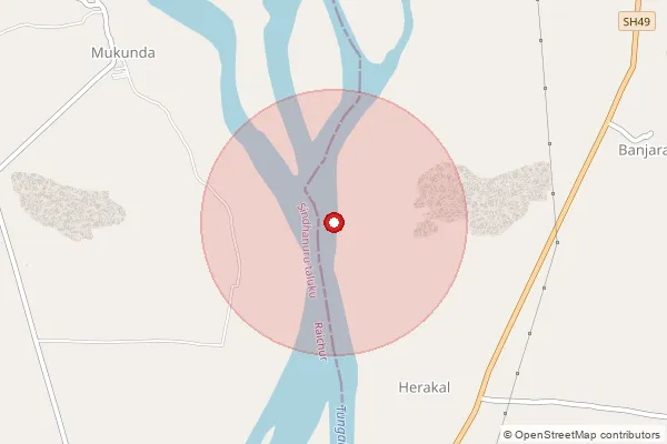 Map showing approximate area covered by Pincode 678557 — Velanthavalam Bo, Palakkad