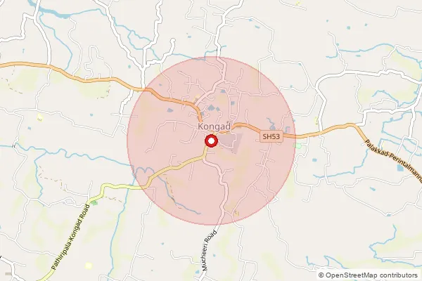 Map showing approximate area covered by Pincode 678631 — Elakkad Bo, Palakkad