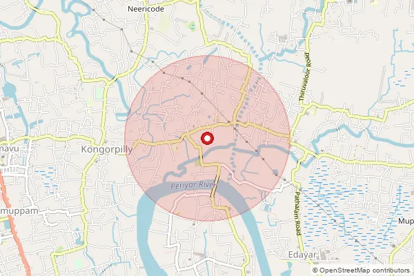 Map showing approximate area covered by Pincode 678633 — Punchapadam Bo, Palakkad