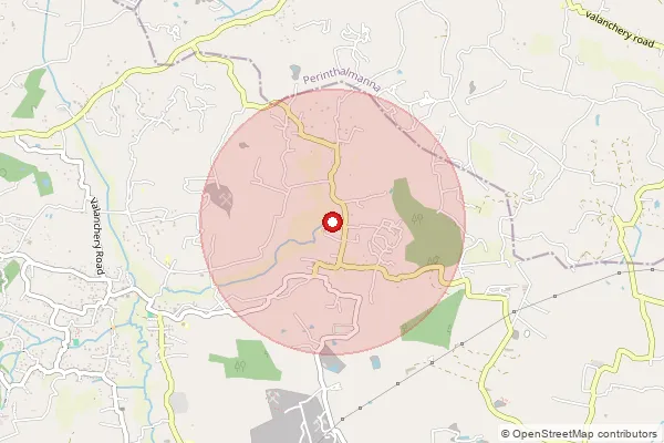 Map showing approximate area covered by Pincode 679305 — Cherukutangad Bo, Palakkad