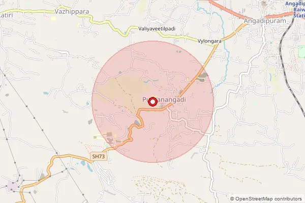 Map showing approximate area covered by Pincode 679321 — Kadungapurm Bo, Malappuram