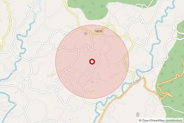 Map showing approximate area covered by Pincode 679333 — Marutha Bo, Malappuram