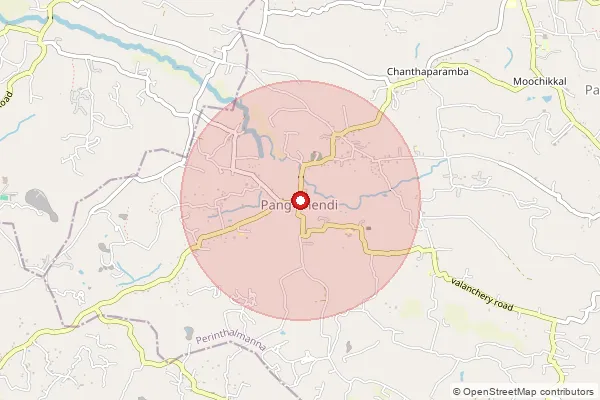 Map showing approximate area covered by Pincode 679338 — Moorkkanad Bo, Malappuram