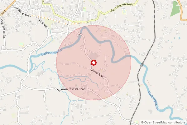 Map showing approximate area covered by Pincode 679339 — Karad Bo, Malappuram
