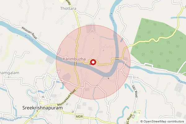 Map showing approximate area covered by Pincode 679514 — Kattukulam South Bo, Palakkad