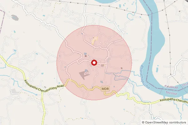 Map showing approximate area covered by Pincode 679532 — Desamangalam So, Thrissur