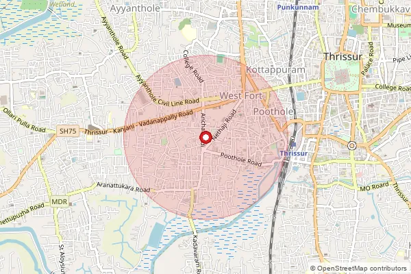 Map showing approximate area covered by Pincode 679534 — Kottapadamttl Bo, Palakkad
