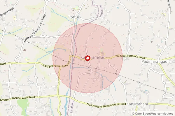 Map showing approximate area covered by Pincode 679552 — Kalladathur Bo, Palakkad