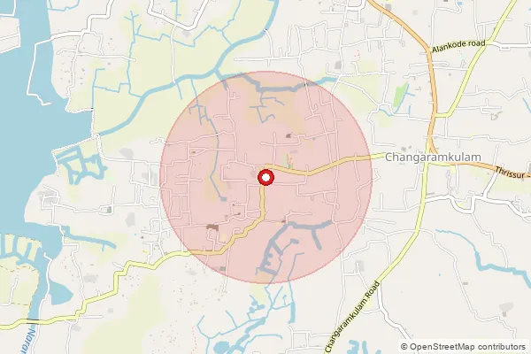 Map showing approximate area covered by Pincode 679574 — Pidavannur Bo, Malappuram