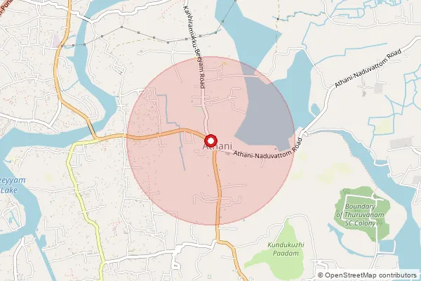 Map showing approximate area covered by Pincode 679584 — Karukathiruthy Bo, Malappuram