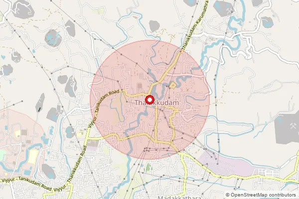 Map showing approximate area covered by Pincode 680028 — Kuruchikkara So, Thrissur