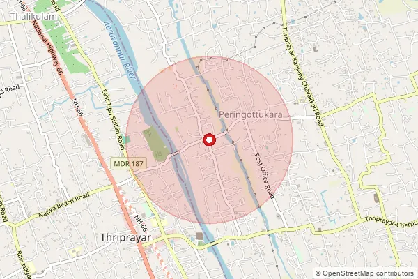 Map showing approximate area covered by Pincode 680570 — Vadakkummuri So, Thrissur