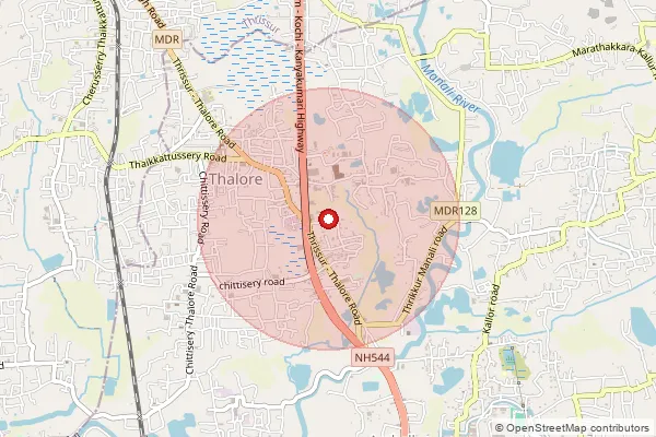 Map showing approximate area covered by Pincode 680689 — Perambrathrissur So, Thrissur