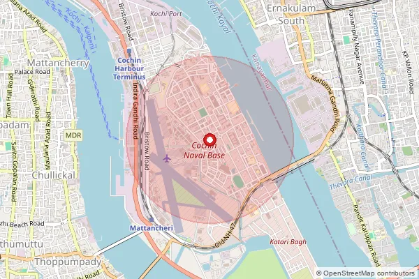 Map showing approximate area covered by Pincode 682003 — Willingdon Island So, Ernakulam