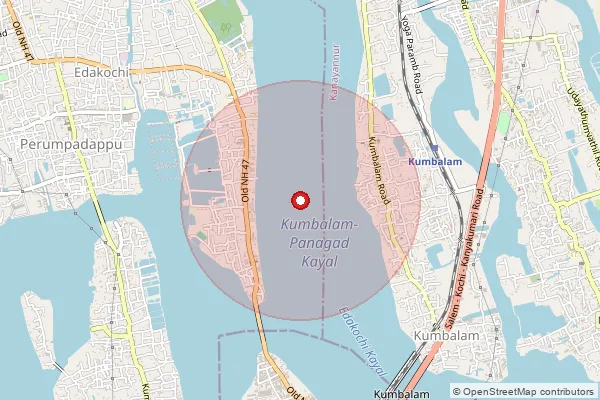 Map showing approximate area covered by Pincode 682010 — Edakochi So, Ernakulam