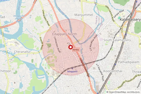 Map showing approximate area covered by Pincode 682024 — Edapally So, Ernakulam