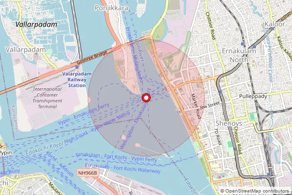Map showing approximate area covered by Pincode 682035 — Ernakulam College So, Ernakulam