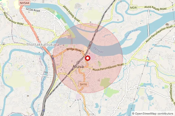 Map showing approximate area covered by Pincode 682039 — Rajagiri Valley So, Ernakulam