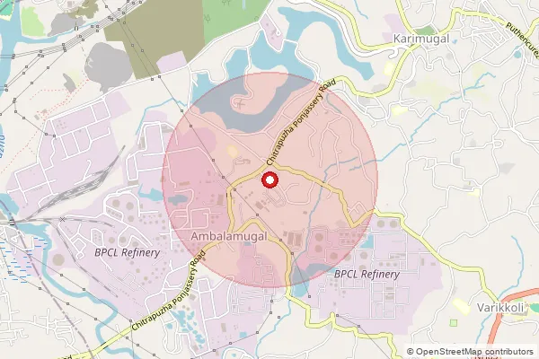 Map showing approximate area covered by Pincode 682302 — Ambalamugal So, Ernakulam