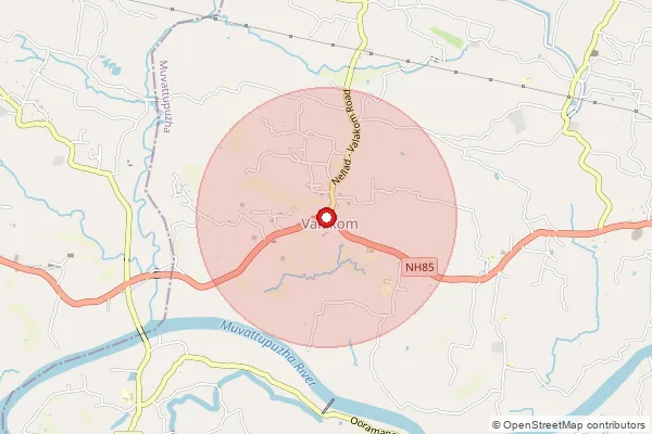 Map showing approximate area covered by Pincode 682316 — Mekkadambu Bo, Ernakulam