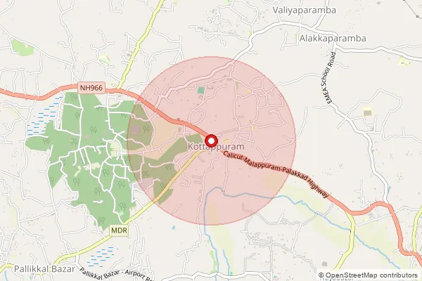 Map showing approximate area covered by Pincode 683511 — Karumalloor Bo, Ernakulam